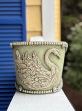 Rustic Swan Terracotta Planter Clay Pot Vintage French Country Regencycore Decor picture