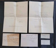 Bernard Baruch American financier/Statesman Signed Lot Of 6 Letters & Cards picture