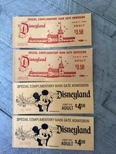 Disneyana vintage ticket coupon pair, pristine, consecutive low serial numbers picture