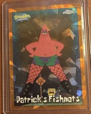 2025 Topps Chrome SpongeBob SquarePants Patrick's Fishnets /25 Orange refractor picture