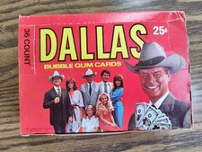 1981 Donruss DALLAS TV Show WAX BOX Complete 36 Packs JR, BOBBY EWING & OTHERS picture
