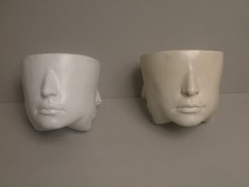 Pair of Richard Etts Plaster 'Face' bowls picture
