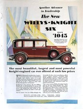 1929 Ad (9 3/4  X  12 3/4 inches) Willys Knight Six Coach picture