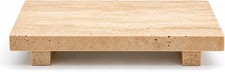 Travertine Vanity Riser for Soap & Perfume 9.84 in Pedestal Tray for Jewelry picture