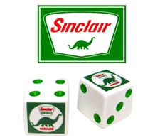 Sinclair Dino Gasoline Gas Oil Dice Pair Set Collectible Board Game Night Rare picture