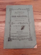 1873 Songs for The Grange Patrons of Husbandry C.A. Hall Antique Songbook picture