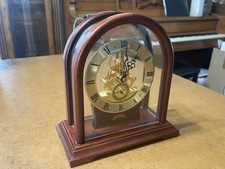 Vtg Emil Schmeckenbecher Skeleton Mantel Clock W. Germany picture