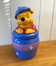 VINTAGE Disney Winnie the Pooh Ceramic Cookie Jar Honey Pot Lid