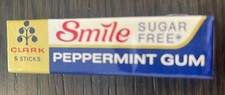 Vintage 1960’s CLARK SMILE PEPPERMINT SUGAR-FREE GUM Unopened NOS picture