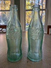 2 Vintage 6 ox Coca Cola bottles **SMALL TOWN SAGAMORE Mass & New Bedford Mass picture