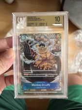 One Piece Monkey D. Luffy Treasure Rare Carrying On His Will OP11-058 BGS 10 picture