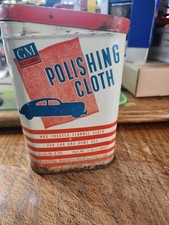 NOS MINTY/GM/PONTIAC/CHEVY,BUICK,OLDS,CADDY -1940S-1960S Polishing Cloth TIN picture