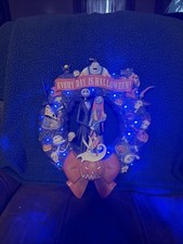 Disney Nightmare Before Christmas Jack Sally Halloween Wreath Figurine 2022 picture