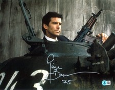 Pierce Brosnan Signed Autograph James Bond 11x14 Photo Beckett BAS 007 picture