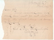 1895 Stottville NY Handwritten Signed Letter Note picture