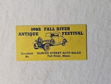 VINTAGE 1982 FALL RIVER MASS ANTIQUE FESTIVAL CAR SHOW MEET DASHBOARD PLATE picture