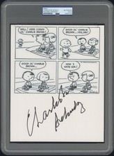 Charles M. Schulz ~ Signed Autographed First Peanuts Comic Strip ~ PSA DNA picture