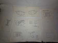 Vintage 1981 Boeing 757 RB211-535C Aircraft Engine Technical Diagrams 10 Pages picture