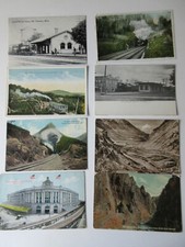 lot of 8 RAILROAD POSRCARDS vintage early 1900's picture