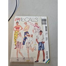 Vintage 1988 McCall's 3656 Pants Shorts Sewing Pattern Unisex Small Petite 80s picture