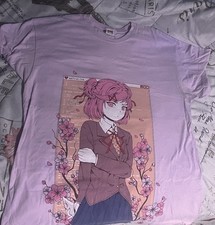 Omocat DDLC Natsuki XL Pink T-Shirt Doki Doki Literature Club picture