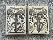 David Blaine Split Spades Silver & Black Playing Cards 2 Deck Set Sealed Rare picture
