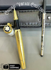 MONTBLANC Gold Textured Rollerball Pen Luxury Executive Collector Gift With Case picture