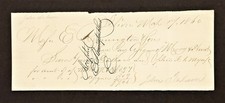 1860 antique RECEIPT signed Eliphalet REMINGTON & SONS rifles guns ILION NY #2 picture