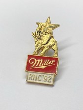 Vintage 1992 RNC Republican National Conference Miller Beer Pin Elephant Star picture