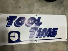 Tool Time Banner 48x20 Garage Wall Decor Mechanic Shop Sign Mancavedecor picture