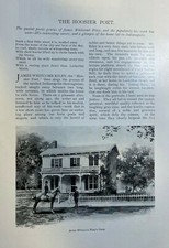 1895 Poet James Whitcomb Riley illustrated picture