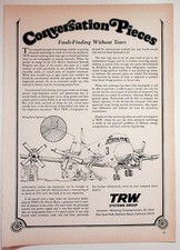 TRW Systems Group 1974 Original Print Advertisement 8x11 Aircraft Tech picture