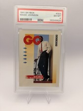 SkyBox 1991 SkyBox GQ Magic Johnson #323 PSA 6 EX-MT Non-Sport Card picture