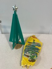 VTG Revolving Christmas Tree Card Holder MCM picture