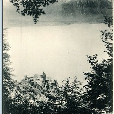c1910s Chateau de Chillon Castle Postcard Switzerland Lake Geneva Le Grammont picture