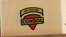 NICE VERY RARE WILEY SURFACE SHIELD CONSOL COAL CO. COAL MINING STICKERS # 1001 picture