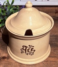 Pfaltzgraff Village Pattern USA Stoneware Beige/Tan Ice Crock Bucket #650 picture