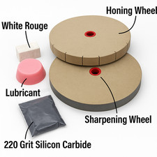 Jantz Razor Edge Knife Sharpening Wheels Fits 6” Bench Grinder MADE IN USA picture