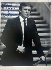 Donald Trump Hand Signed Autographed Vintage 8 x10 PHOTO New York COA picture