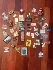Huge Lot of 46 Vintage Travel Refrigerator Magnets Souvenir US International picture