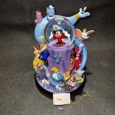 Disney Fantasia Mickey Mouse Sorcerer Apprentice Snowglobe Figurine w/ Genie picture