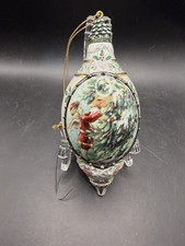 Bradford Edition 1999-St. Nicholas and the Angel-Porcelain Ornament-Vintage picture