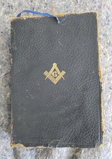 1943 Masonic Holy Bible Freemason F&AM Presentation Collins Illustrated Vintage picture