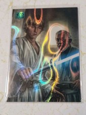 2024 Star Wars Chrome Galaxy Luke Wields The Lightsaber Aqua Lava Refractor /175 picture