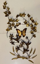 Vintage,MCM Homco Hummingbirds & Flowers Elegant Metal Wall Hangings Art Decor picture