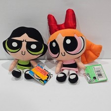 2000 Trendmasters Powerpuff Girls Powerpuff Blossom Buttercup Plush NWT Vintage picture