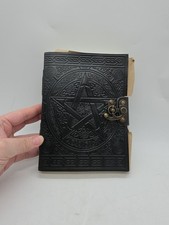 Handmade Leather Pentagram Journal With Clasp 192 Pages New Rare Sold Out picture
