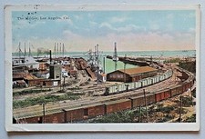The Harbor, Los Angeles, California White Border Postcard 1922 Post 3656 picture
