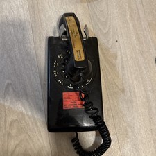 Vintage Rotary Telephone Wall Hanging Black Phone - Bell System picture