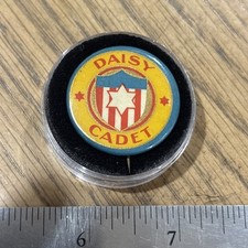 Rare Early Daisy Air Rifle Cadet Advertising Pinback Button Pin Whitehead Hoag picture